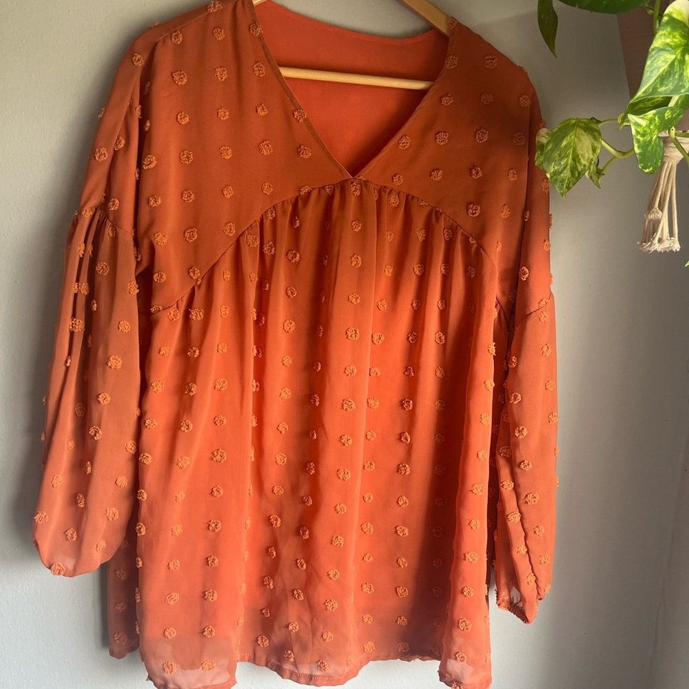 Boho Orange Women's Top